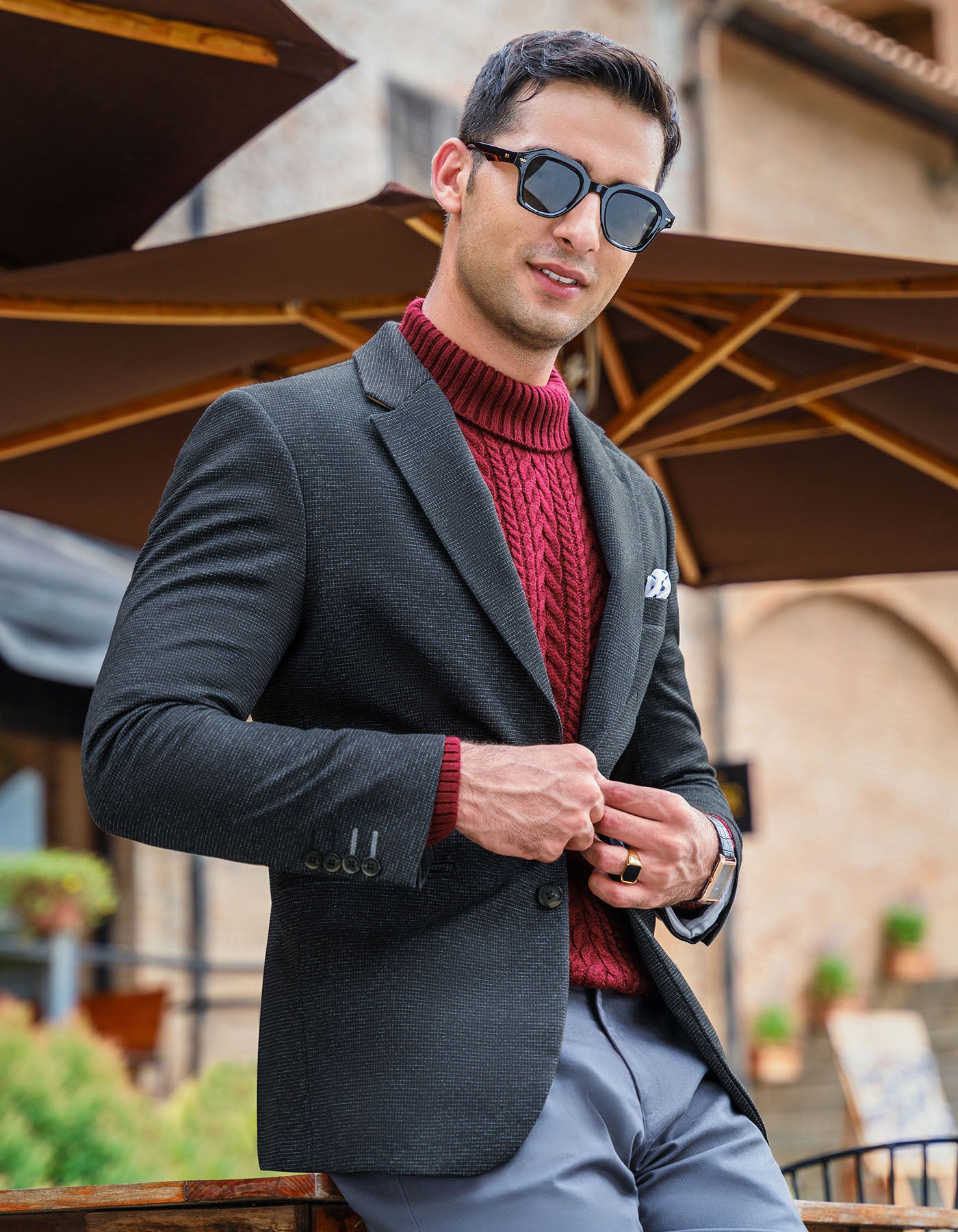 Black Tailored Smart Fit Coat CC2439-36