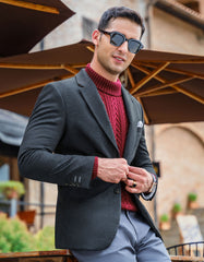 Black Tailored Smart Fit Coat CC2439-36