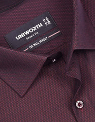 Self Maroon Tailored Smart Fit Shirt FS20448SF-15
