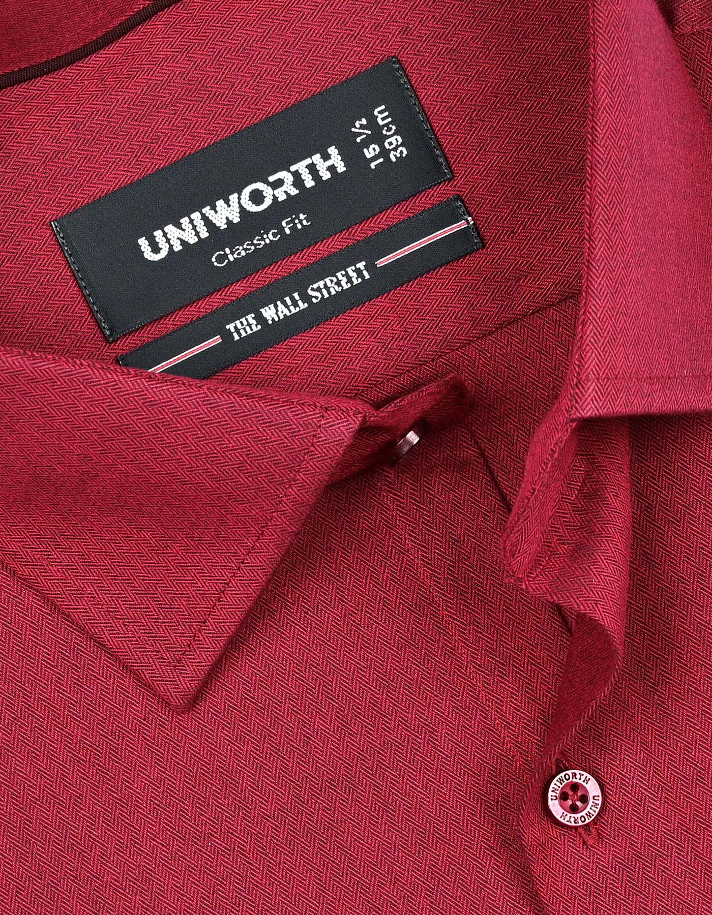 Self Maroon Classic Fit Shirt FS20446RF-15