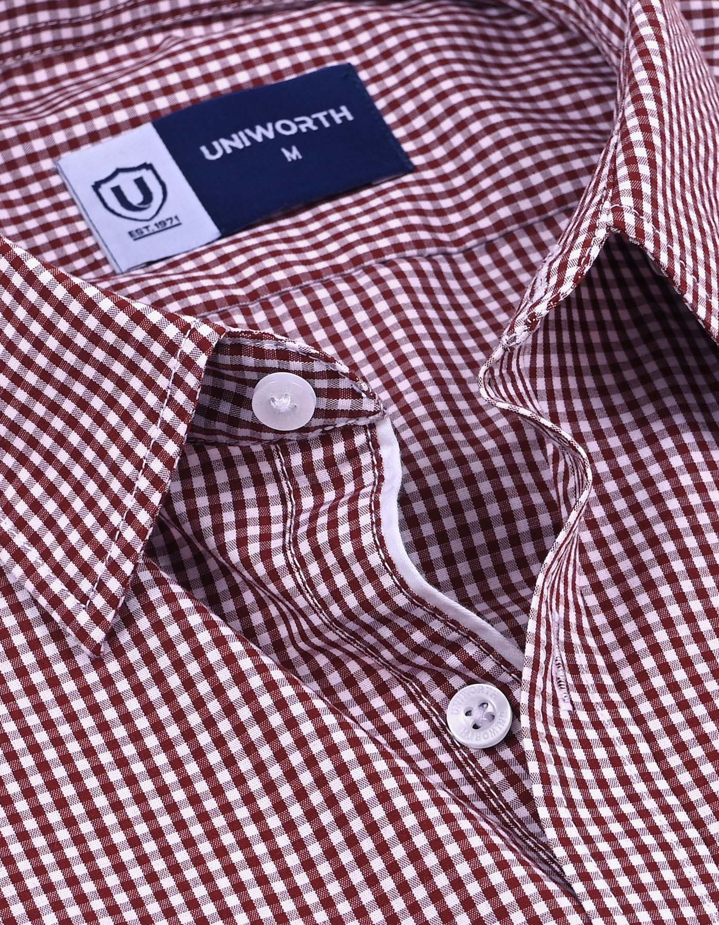 Casual Shirt Woven Red L CSW2622 Uniworth CSW2622-L