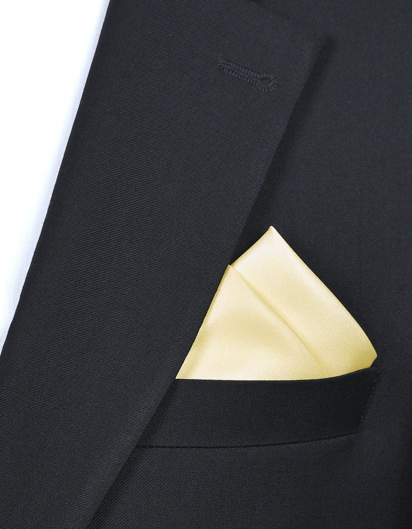 Beige Plain Pocket Square