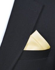 Beige Plain Pocket Square