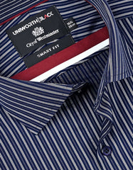 Stripe Navy Tailored Smart Fit Shirt FS2887-1SF-15