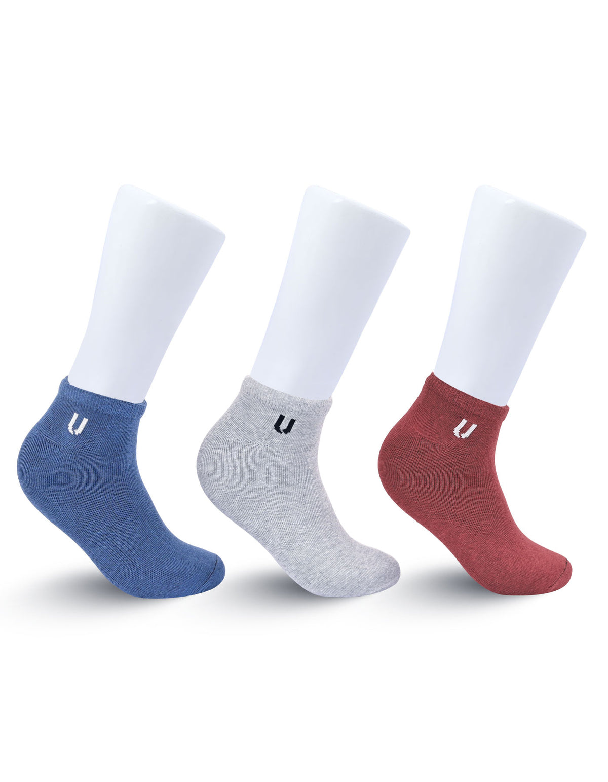 Pack Of 3-Multi Plain Ankle Socks