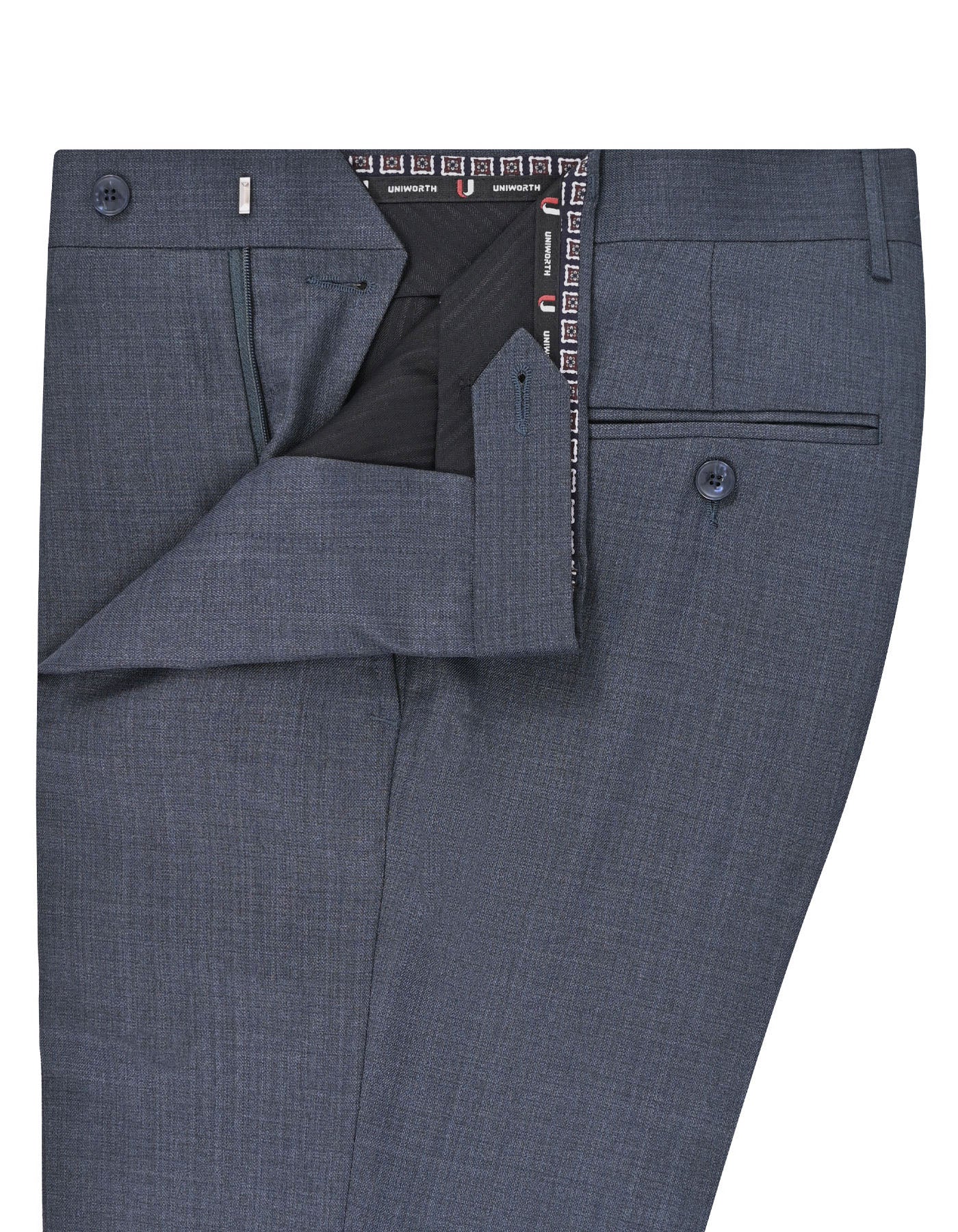 M Grey Plain Formal Trouser Tailored Smart Fit FT555S-32