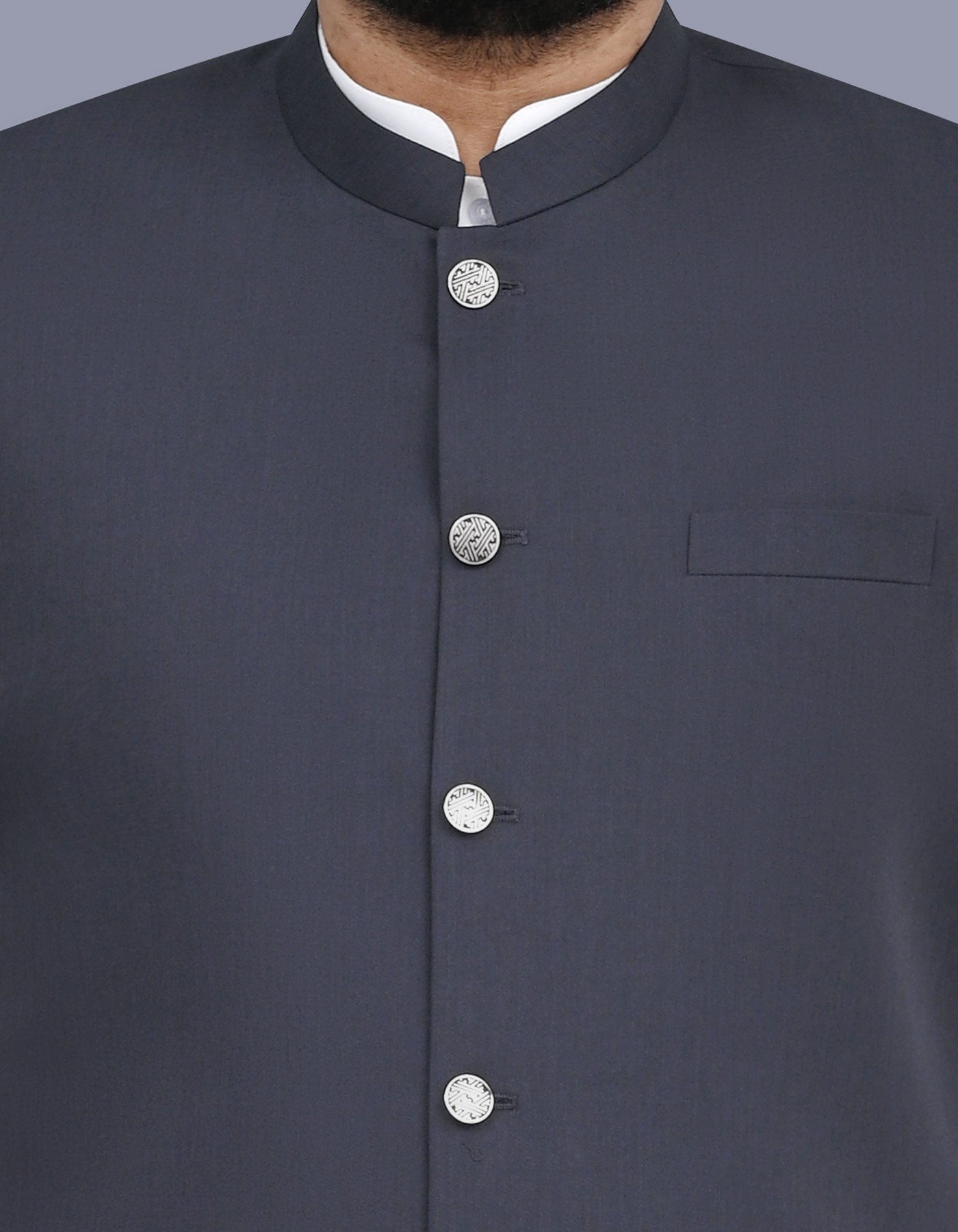 Grey Plain Waist Coat WC2521-1S-36