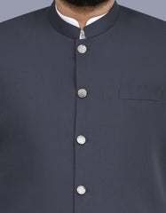 Grey Plain Waist Coat WC2521-1S-36