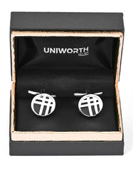 Black Circle Cufflink