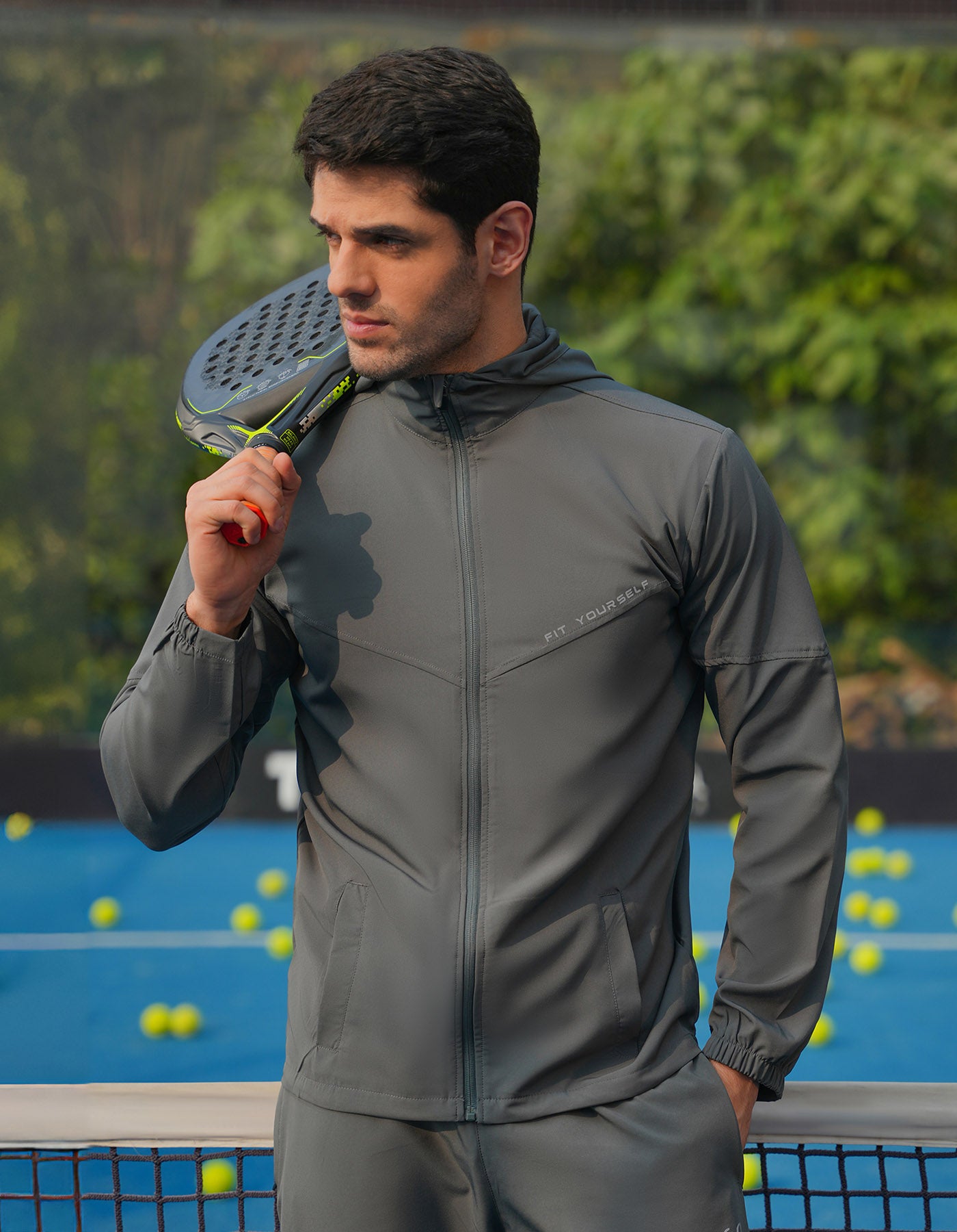 Grey Full Sleeves Track Suit FTS2405-1-S