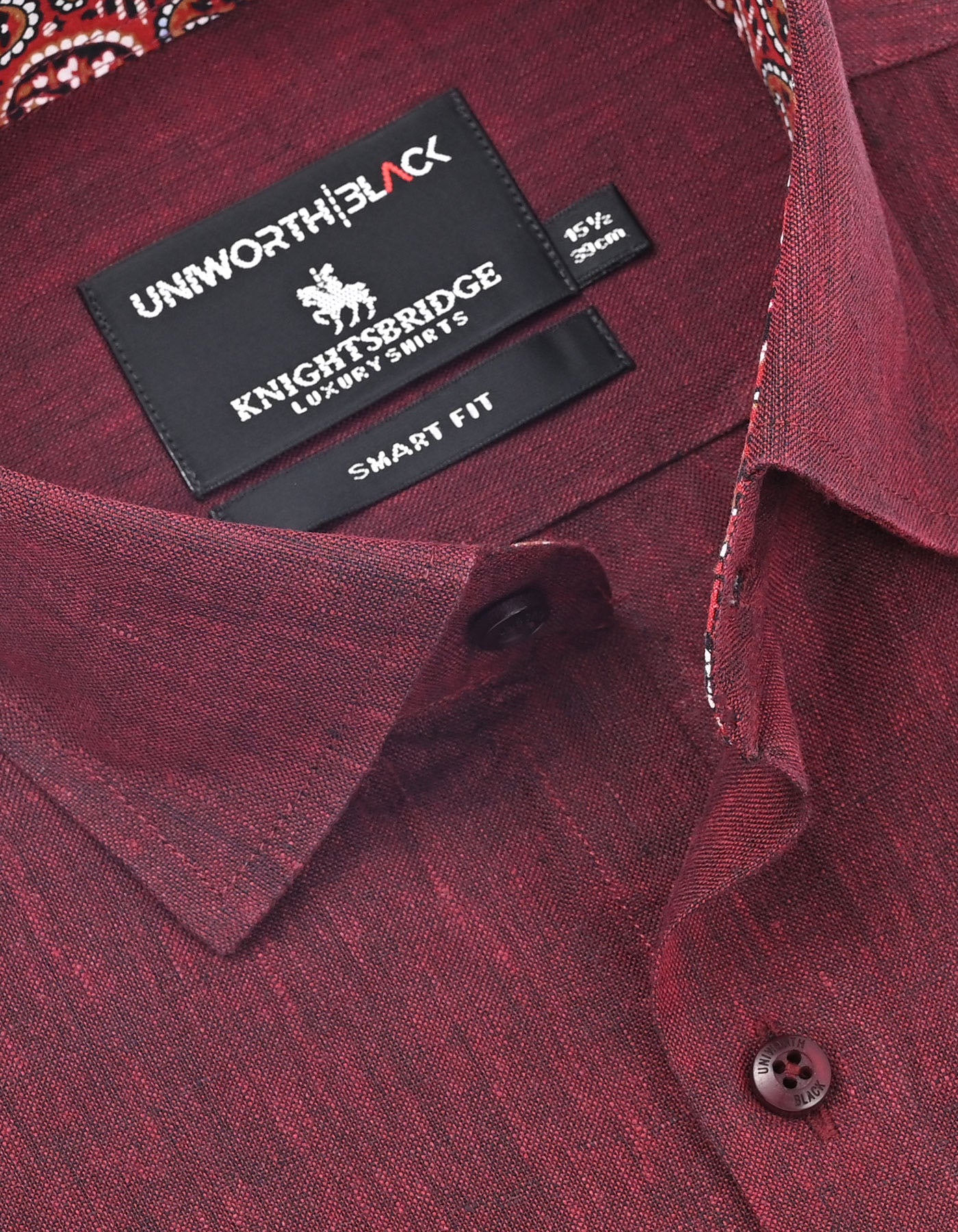 Plain Maroon Tailored Smart Fit Shirt FS2423-2SF-15