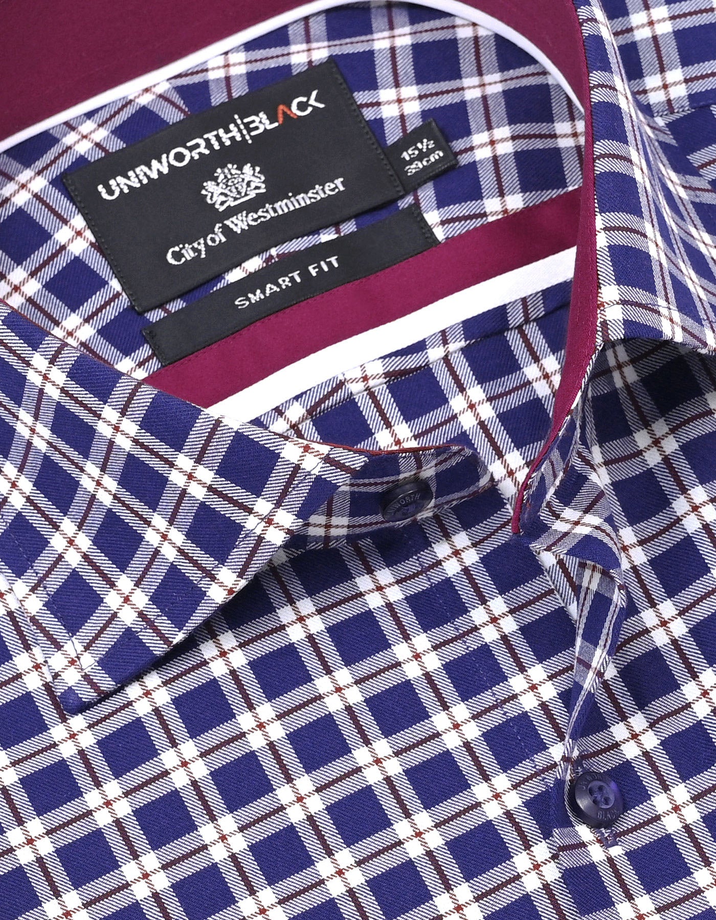 Check Blue Tailored Smart Fit Shirt FS2936SF-15