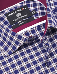 Check Blue Tailored Smart Fit Shirt FS2936SF-15