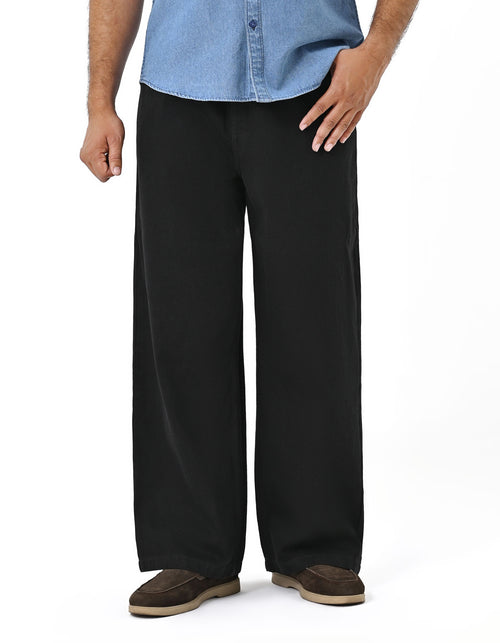 Black Plain Relaxed Fit Denim