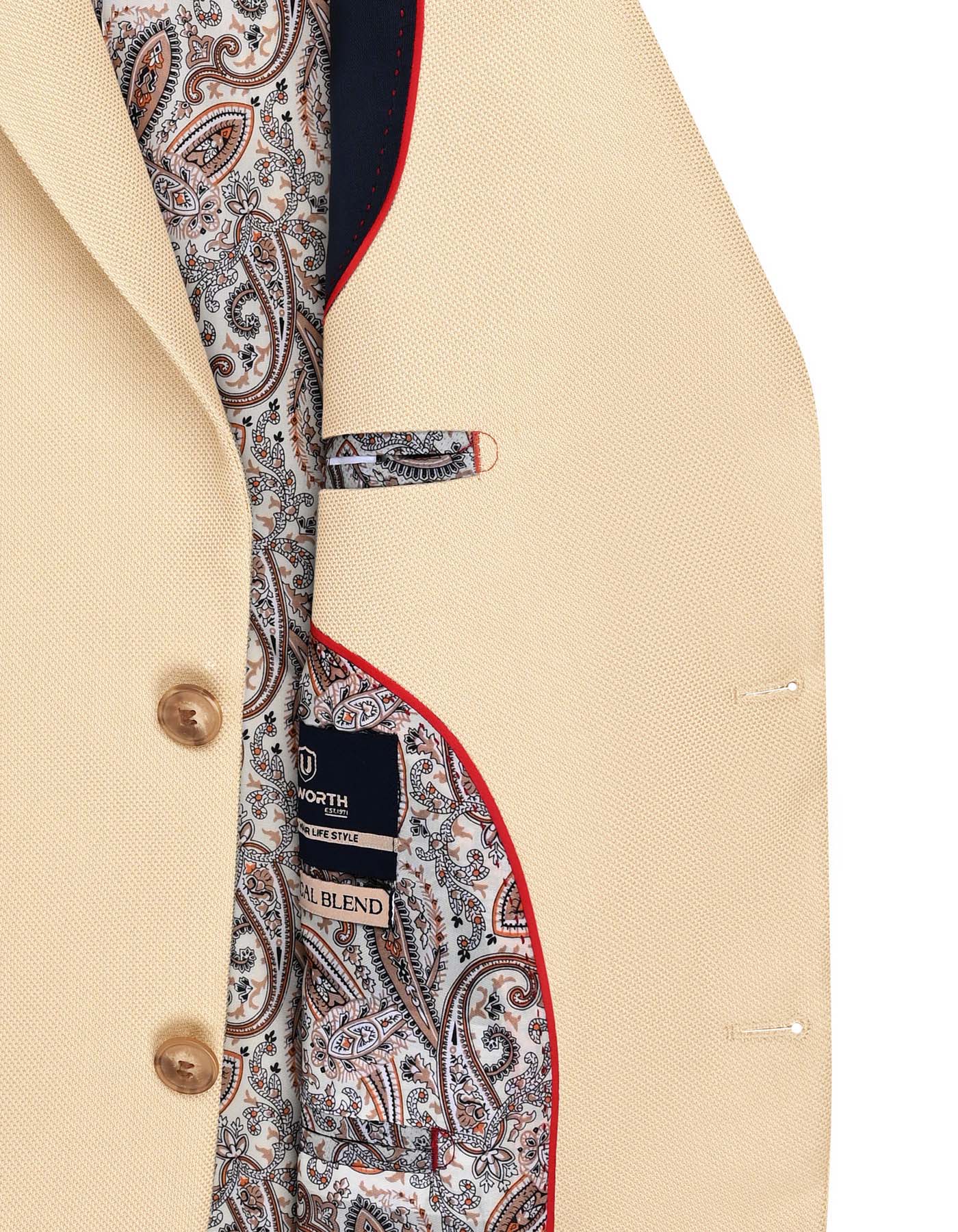 Beige Tailored Smart Fit Coat CC2525-1-44