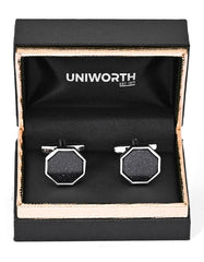 D Blue Circle Cufflink