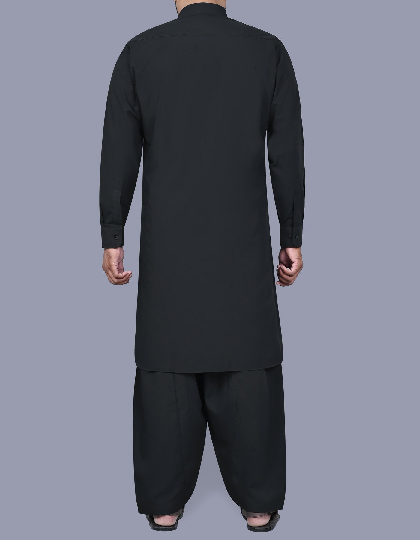 Black Plain Kameez Shalwar KS2536S-L