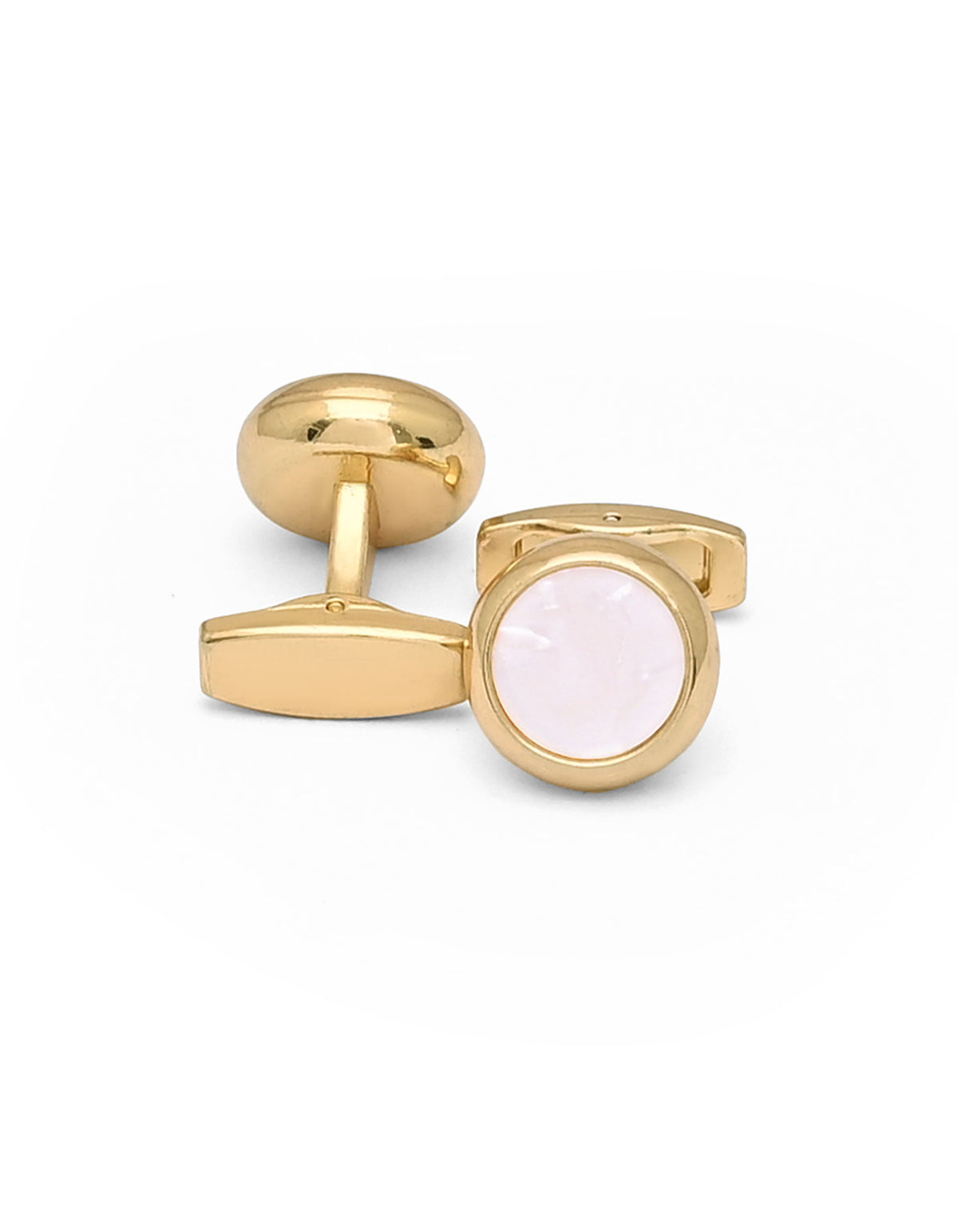 White Circle Cufflink