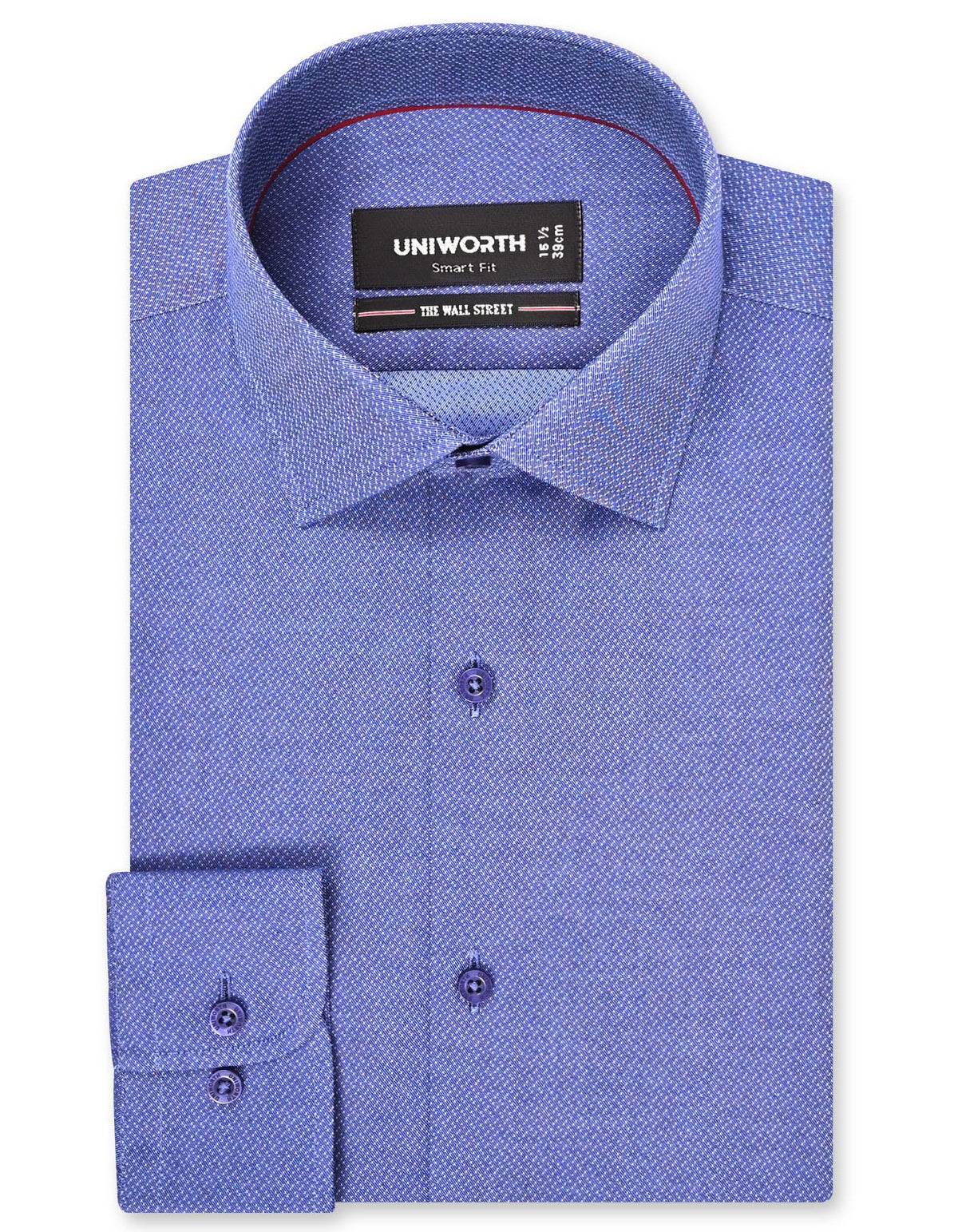 Self D Blue Tailored Smart Fit Shirt FS20502SF-14.5