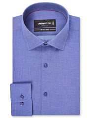 Self D Blue Tailored Smart Fit Shirt FS20502SF-14.5