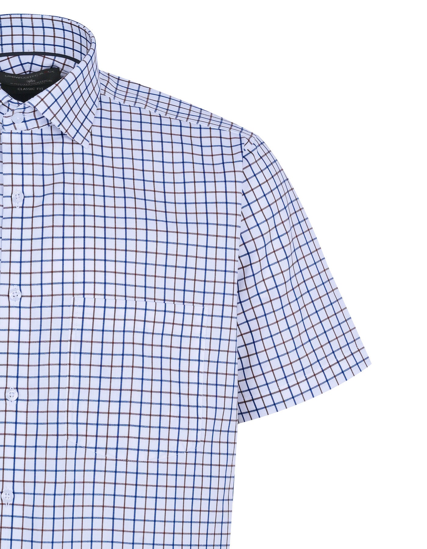 Check Navy Classic Fit Shirt FS2955RH-15.5