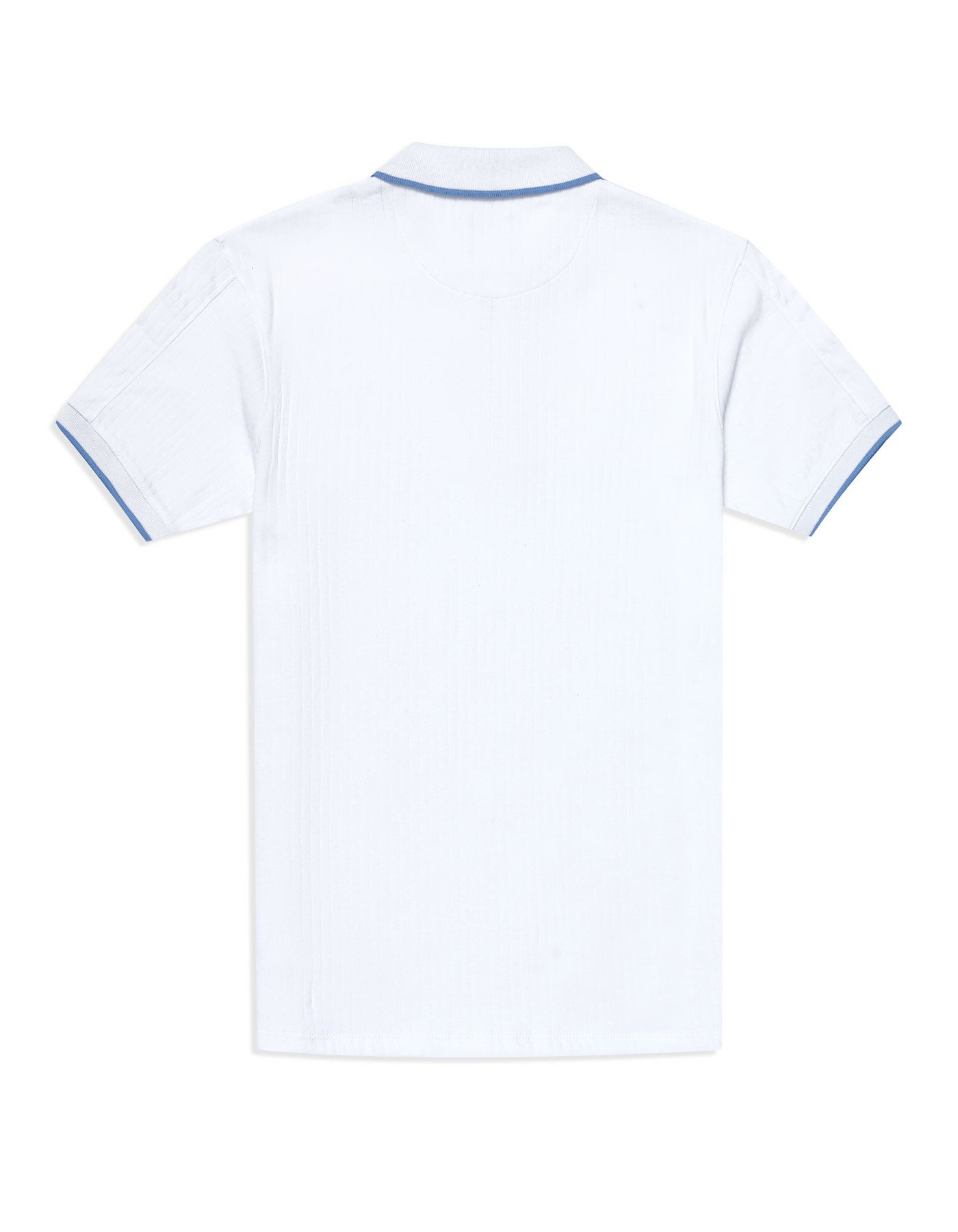 White Texture Jersey Polo Shirt
