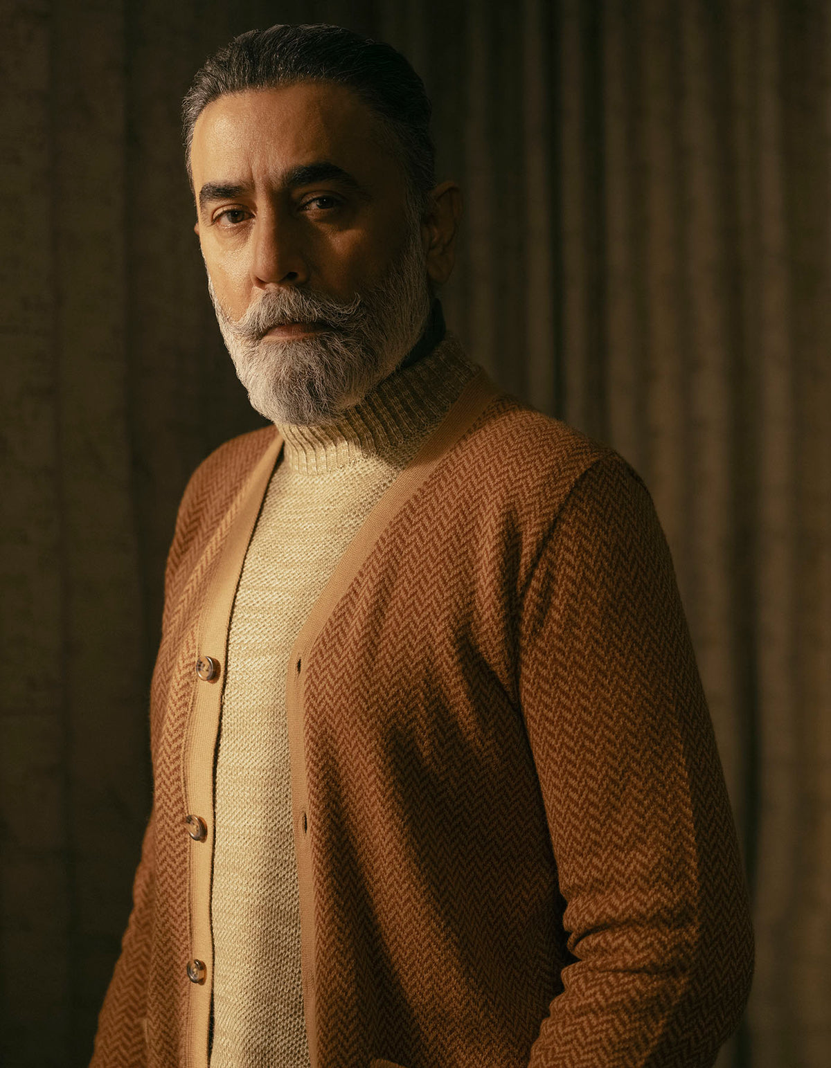 Brown Plain Cardigan SFA2320-S