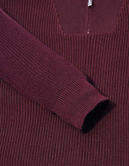 Maroon Plain Half Zipper SFA2511-2-XL
