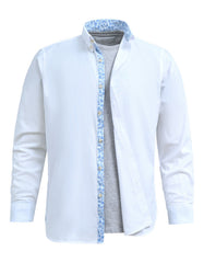 White Basic Plain Casual Shirt CS2442-1R-L