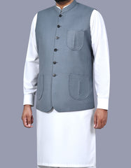 Grey Plain Waist Coat WC2517-5S-38