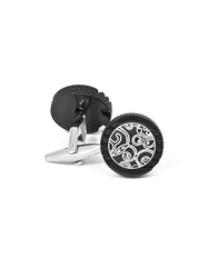 Black Circle Cufflink