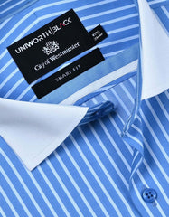 Stripe Blue Tailored Smart Fit Shirt FS2881-1SF-15