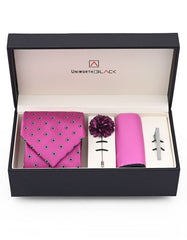 Magenta/Black Geometric Men Accessories Box