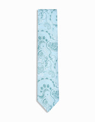 Ice Blue Paisley Tie