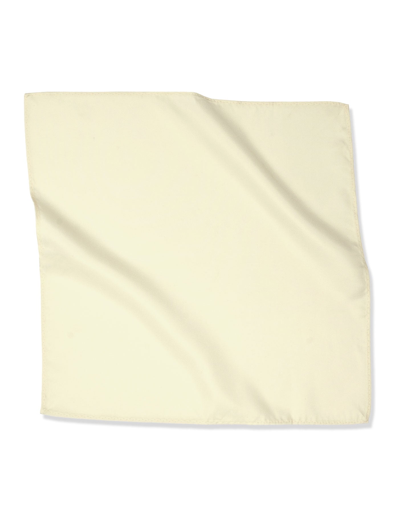 Beige Plain Pocket Square