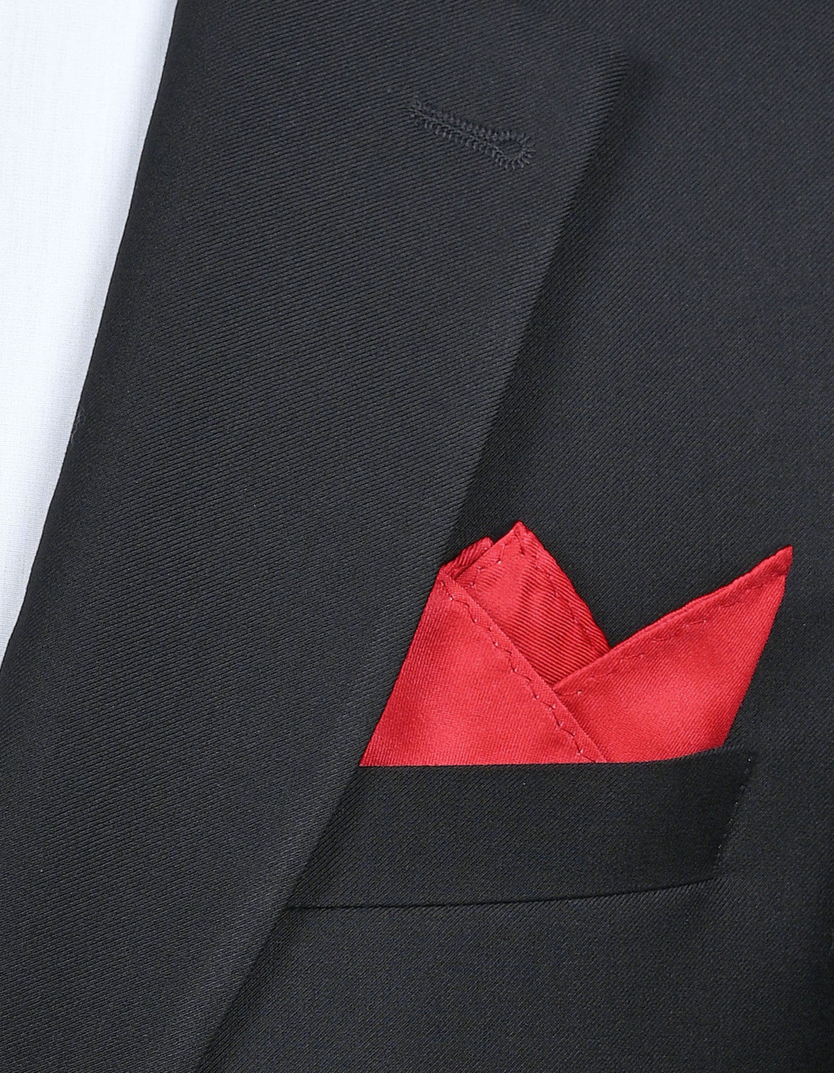 Red Plain Pocket Square
