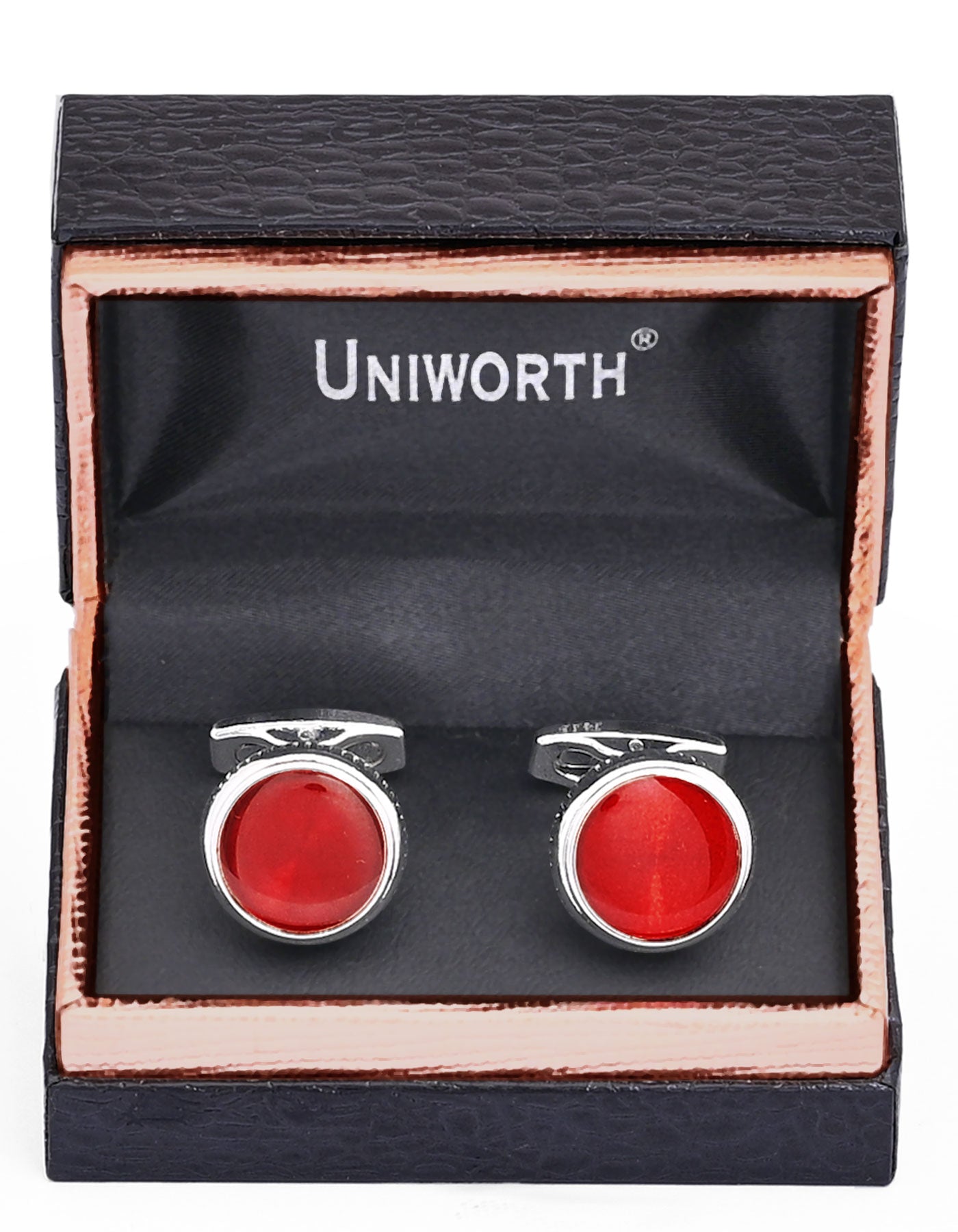 Red Geometric Cufflink