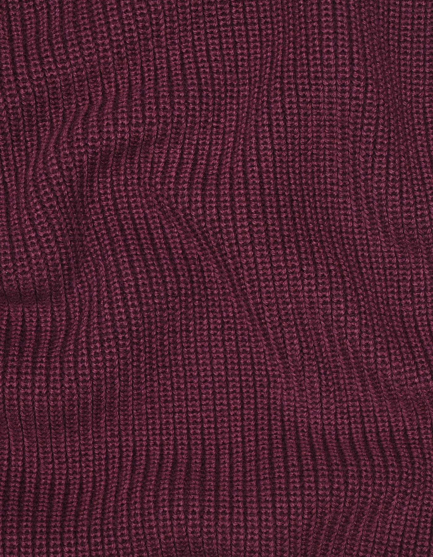 Maroon Plain Half Zipper Sweater