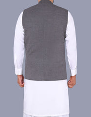 Grey Plain Waist Coat WC2381-12S-42