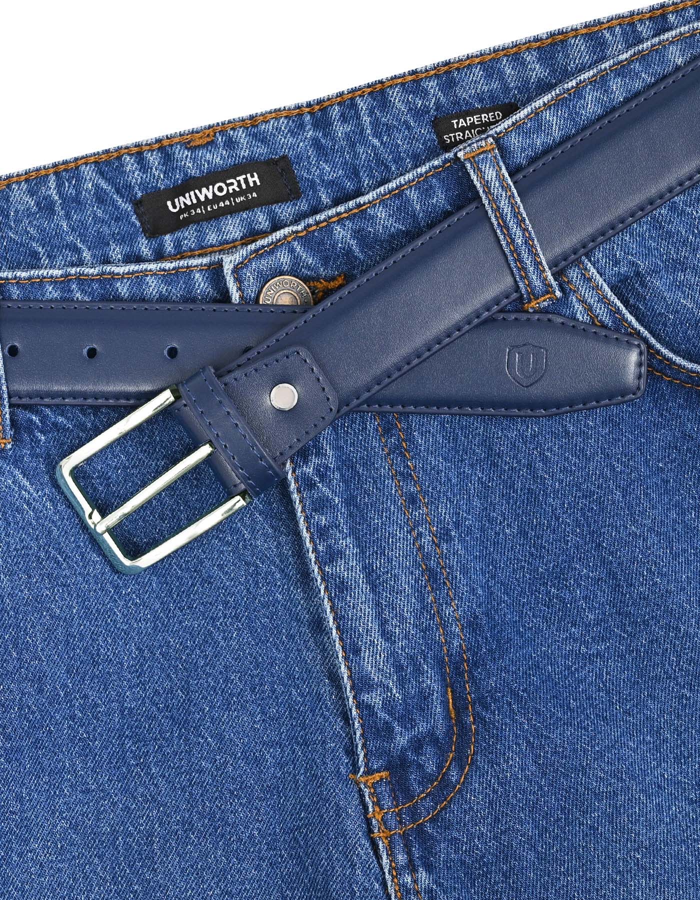 Formal Belt Pin Buckle Navy BTF2605 Uniworth Single Side BTF2605-36