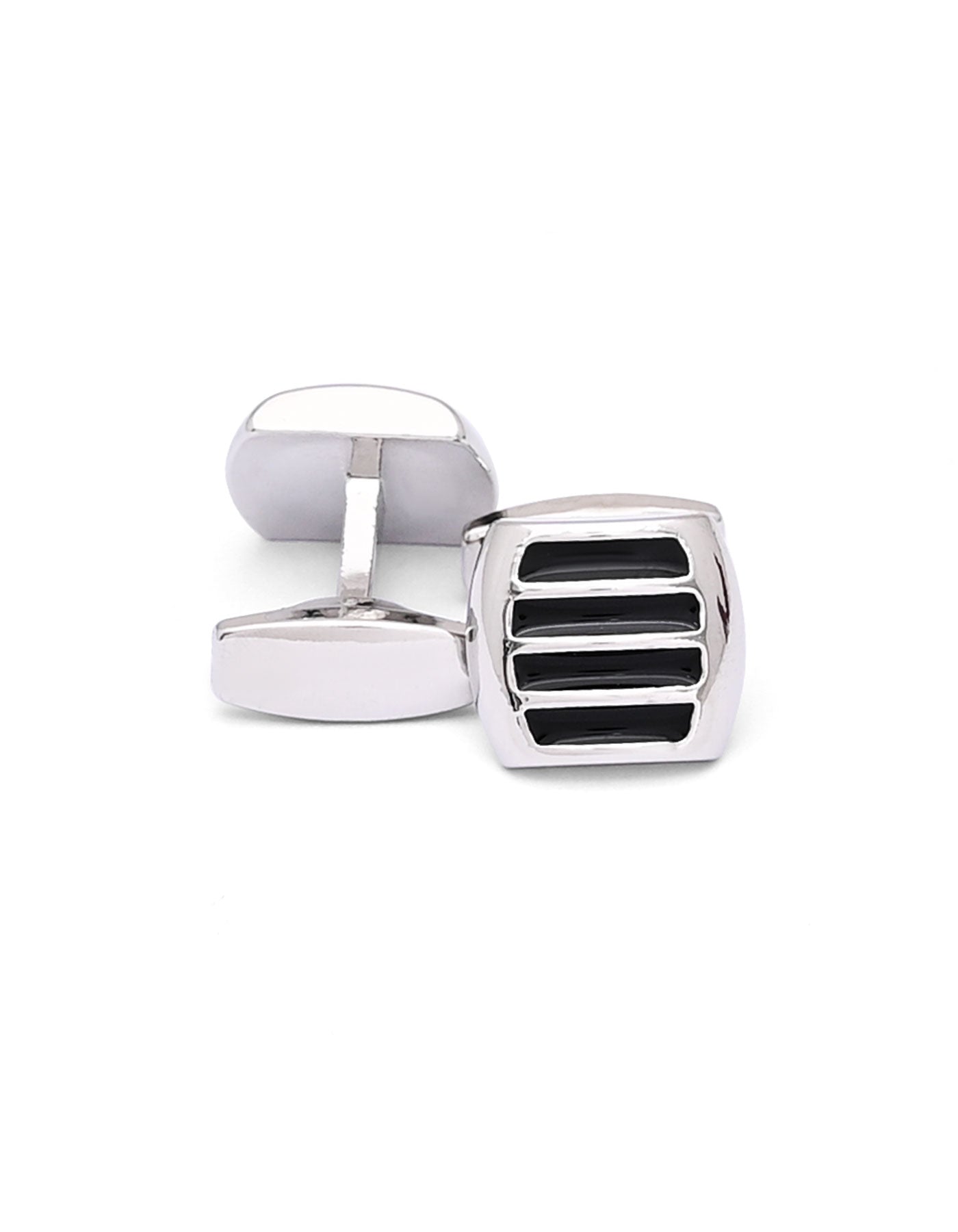Black Circle Cufflink