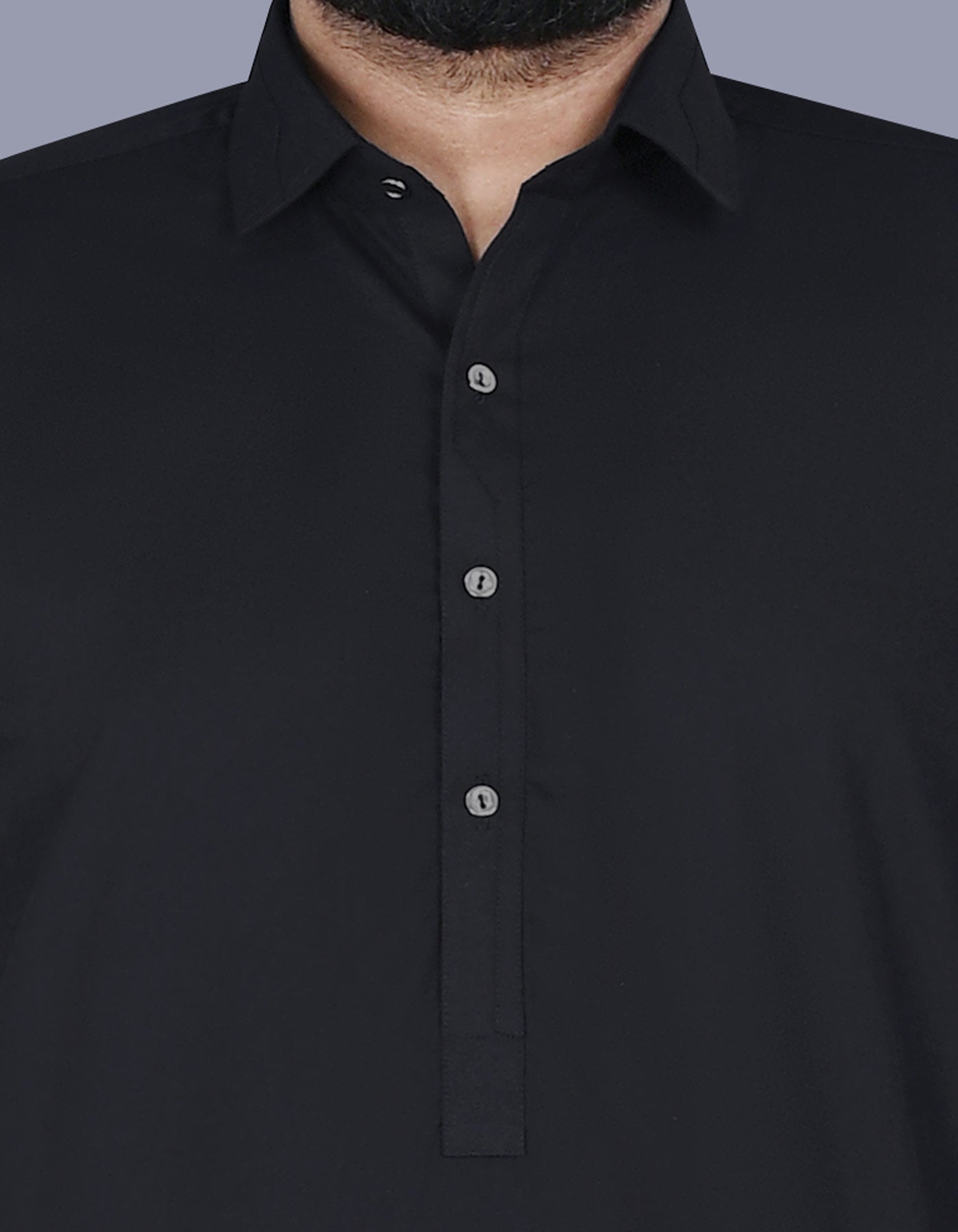 Black Plain Kameez Shalwar KS2530R-S