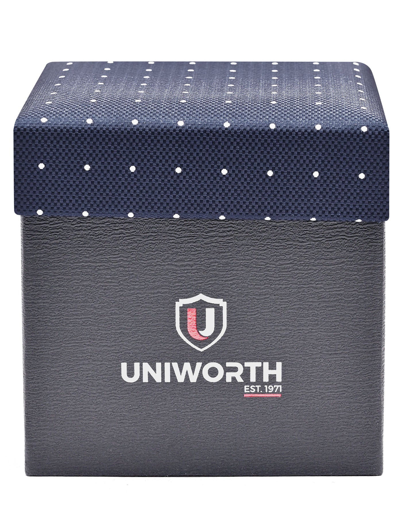 Navy Dotted Cufflink Tie Set