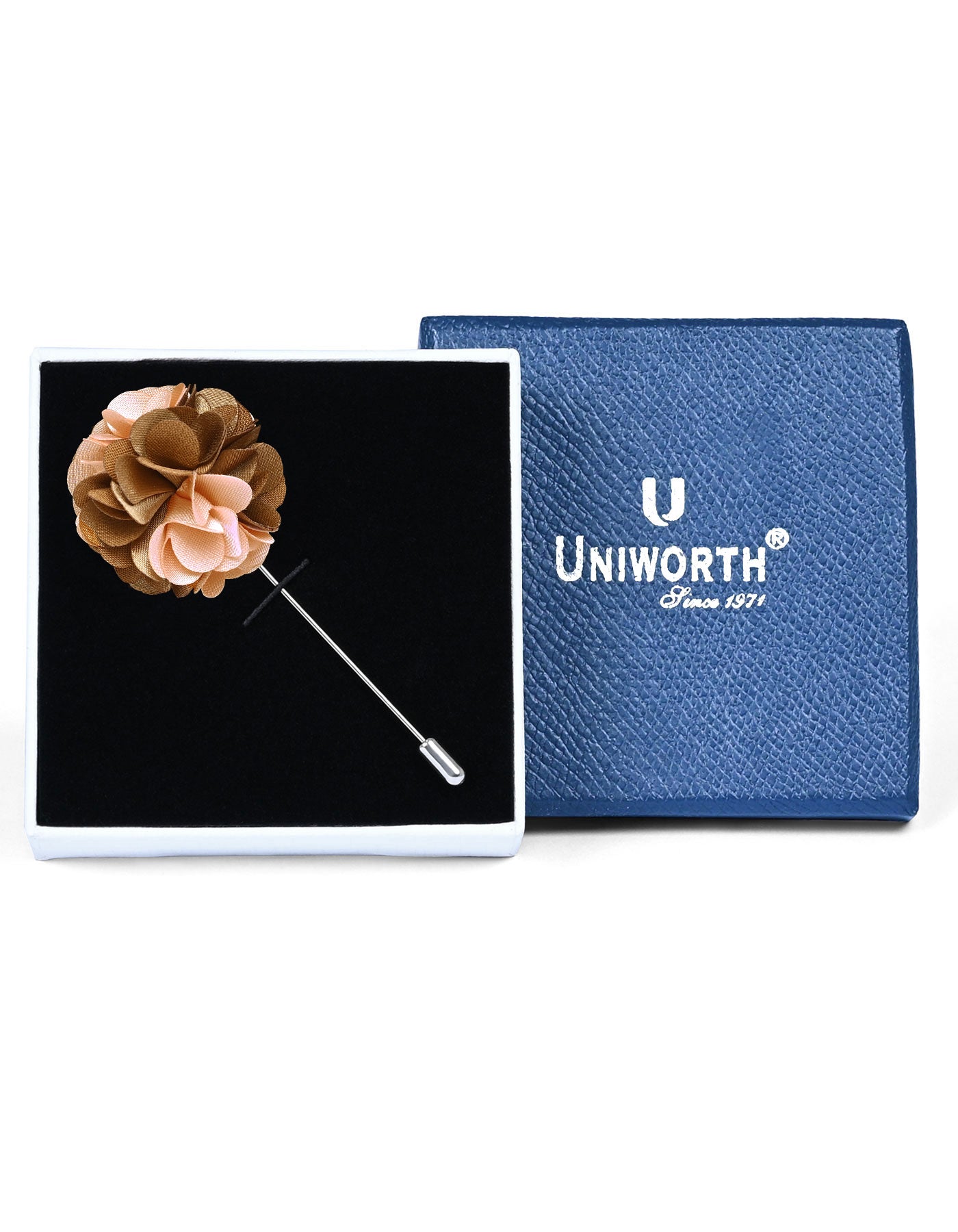 Coffee Floral Coat Lapel Pin