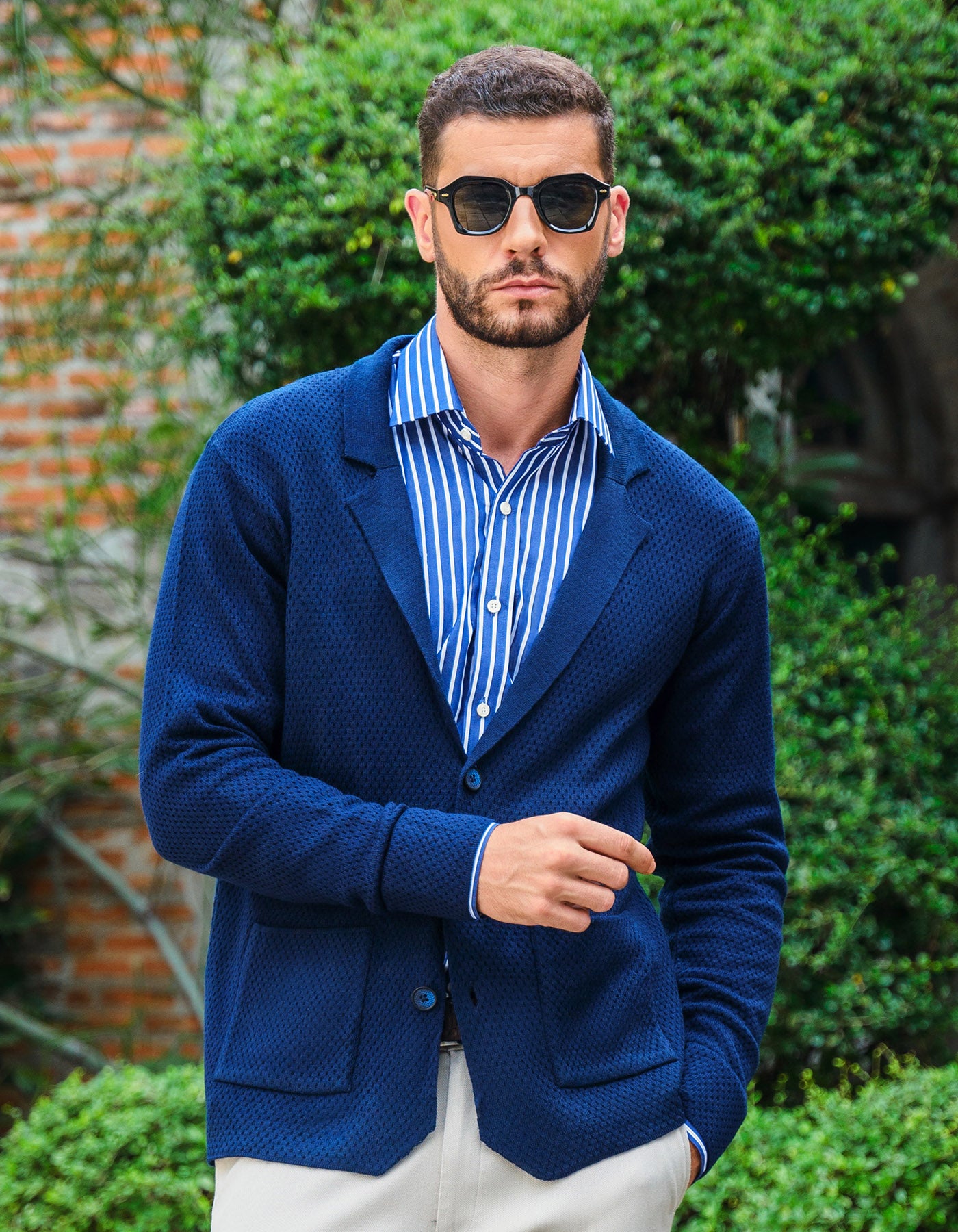 Navy Plain Cardigan SFA2422-2-S