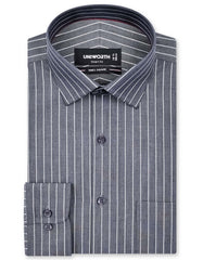 Stripe Charcoal Tailored Smart Fit Shirt FS2827SF-14.5