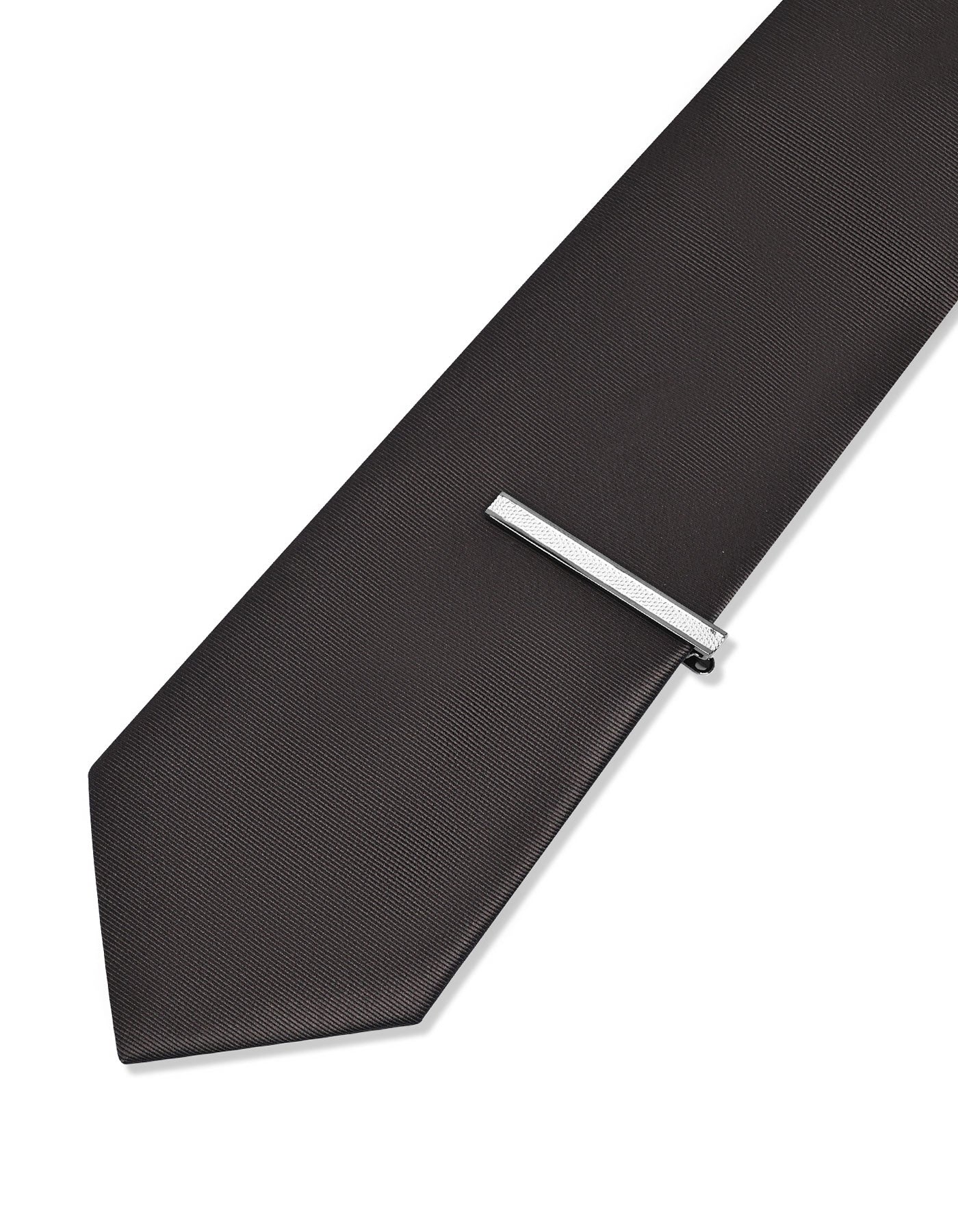 Gun Metallic Texture Tie Pin