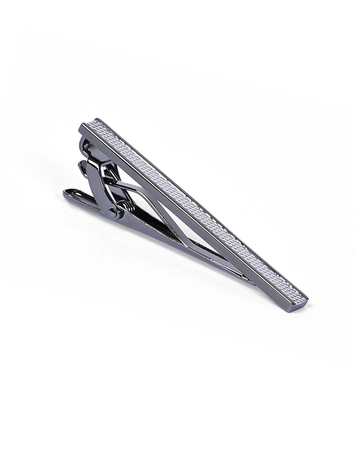 Gun Metallic Texture Tie Pin