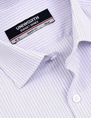 Stripe Purple Tailored Smart Fit Shirt FS2929-1SF-15