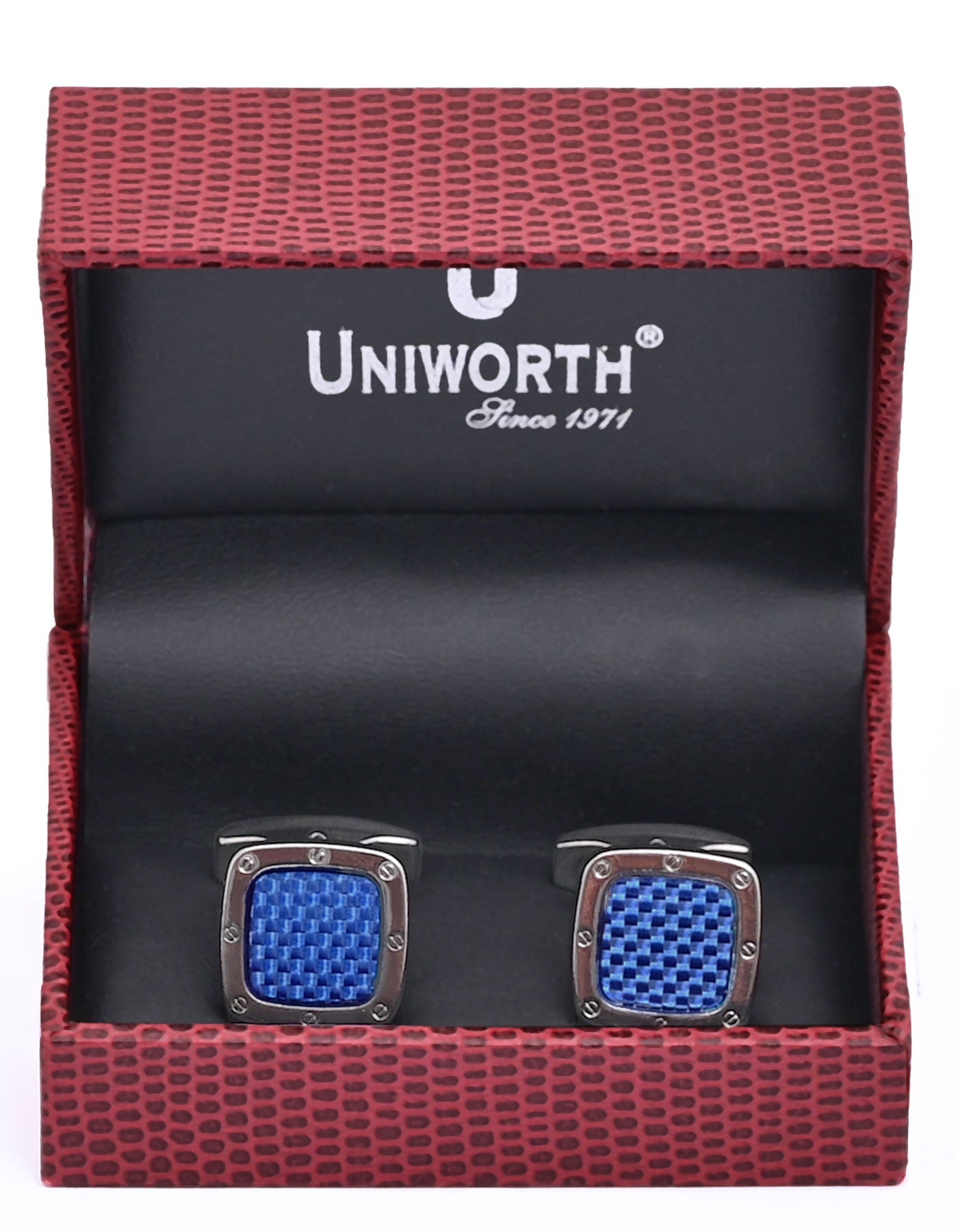 Blue Geometric Cufflink